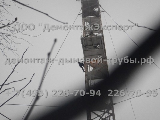 Демонтаж радиорелейной башни связи Ростелеком в Нижегородской области