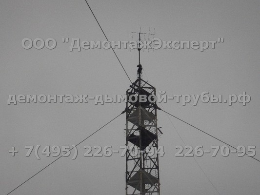 Демонтаж радиорелейной башни связи Ростелеком в Нижегородской области