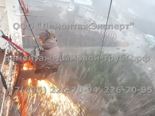 Демонтаж радиорелейной башни связи Ростелеком в Нижегородской области
