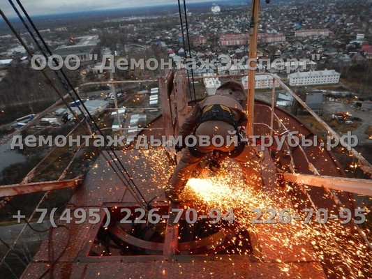Демонтаж радиорелейной башни связи Ростелеком в Нижегородской области
