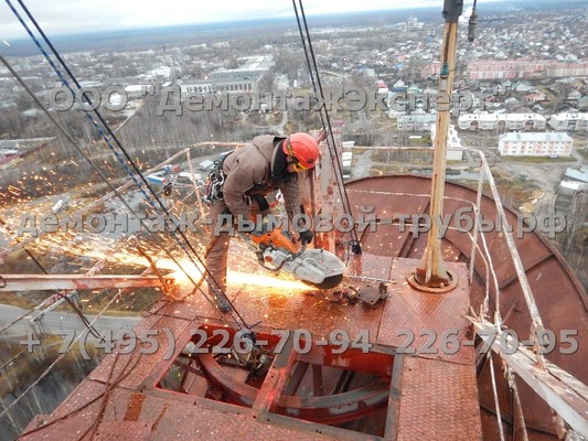 Демонтаж радиорелейной башни связи Ростелеком в Нижегородской области