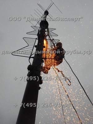 Демонтаж радиорелейной башни связи Ростелеком в Нижегородской области