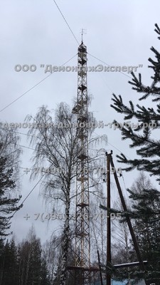 Демонтаж радиорелейной башни связи Ростелеком в Нижегородской области