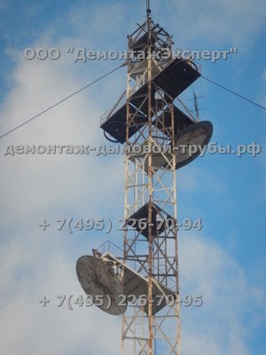 Демонтаж радиорелейной башни связи Ростелеком в Нижегородской области