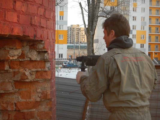 Снос дымовой трубы в Мытищи