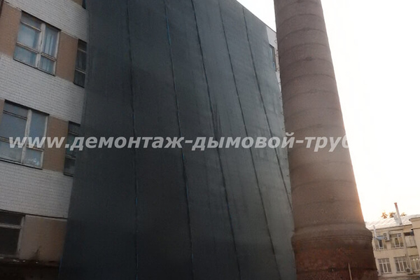 Демонтаж дымовой трубы для АО ВЫМПЕЛ, г. Москва