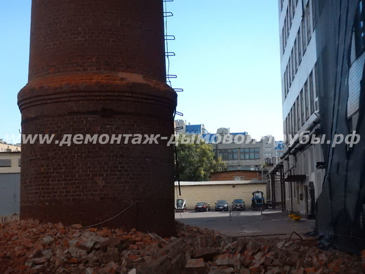 Демонтаж дымовой трубы для АО ВЫМПЕЛ, г. Москва