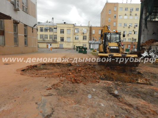 Демонтаж дымовой трубы для АО ВЫМПЕЛ, г. Москва