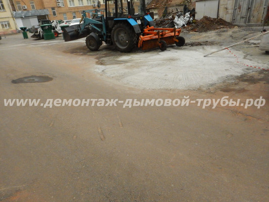 Демонтаж дымовой трубы для АО ВЫМПЕЛ, г. Москва