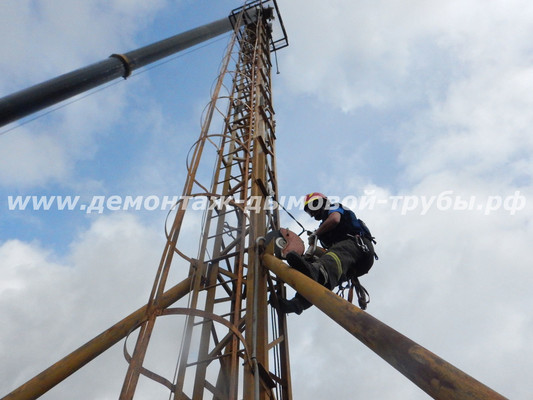 Демонтаж радиорелейной башни связи в Красногорске для АО СОЗСНАБ