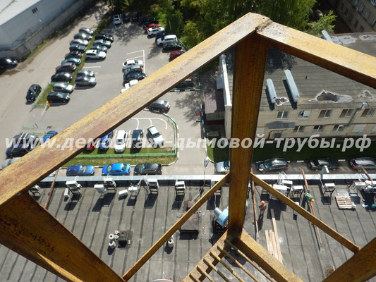 Демонтаж радиорелейной башни связи в Красногорске для АО СОЗСНАБ