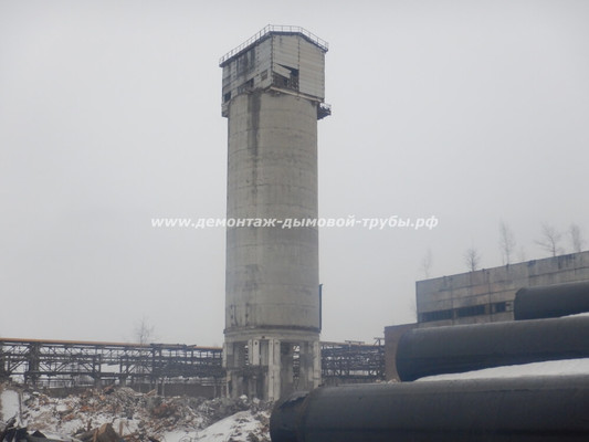 Демонтаж железобетонной силосной башни