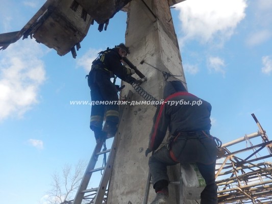 Демонтаж железобетонной силосной башни